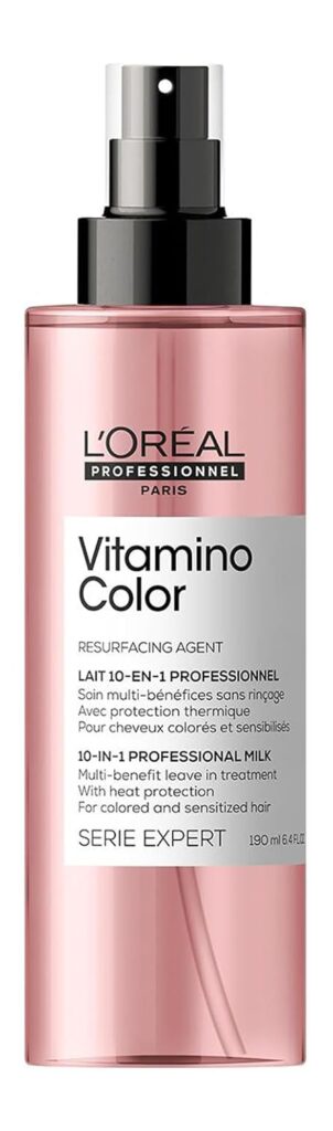 L'Oréal Professionnel Vitamino Color | Spray de tratamento 10 em 1 para cabelo pintado, com resveratrol, na Amazon (link de afiliado)